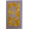 Tifaifai rectangle 40-70cm Lézard Bleu ciel fond Moutarde jaune 