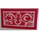 Tifaifai rectangle 40-70cm Tiki Bordeaux fond Rose 