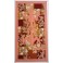 Tifaifai rectangle 60-110cm Lézard Corail fond Beige blanc noir