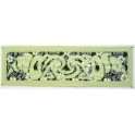 Tifaifai rectangle 35-125cm Coquillages Vert amande fond Vert foncé gris