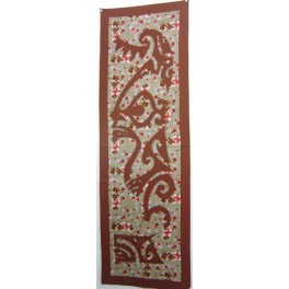 Tifaifai rectangle 50-150cm Tiki Chocolat fond Marron rouge