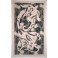 Tifaifai rectangle 80-130cm Raie Tortue Rose pâle fond Gris 