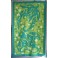Tifaifai rectangle 80-130cm Raie Tortue Vert émeraude fond Vert