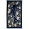 Tifaifai rectangle 60-110cm Dauphin Bleu marine fond Gris